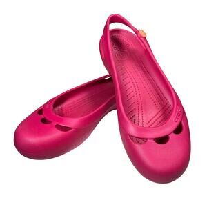 Crocs Hot Pink Slingbacks Size 10